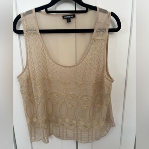 Express sequin tank top